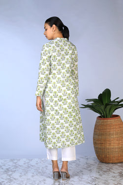 Collection of Handblock printed  Kurti & dupatta set in a gallery layout