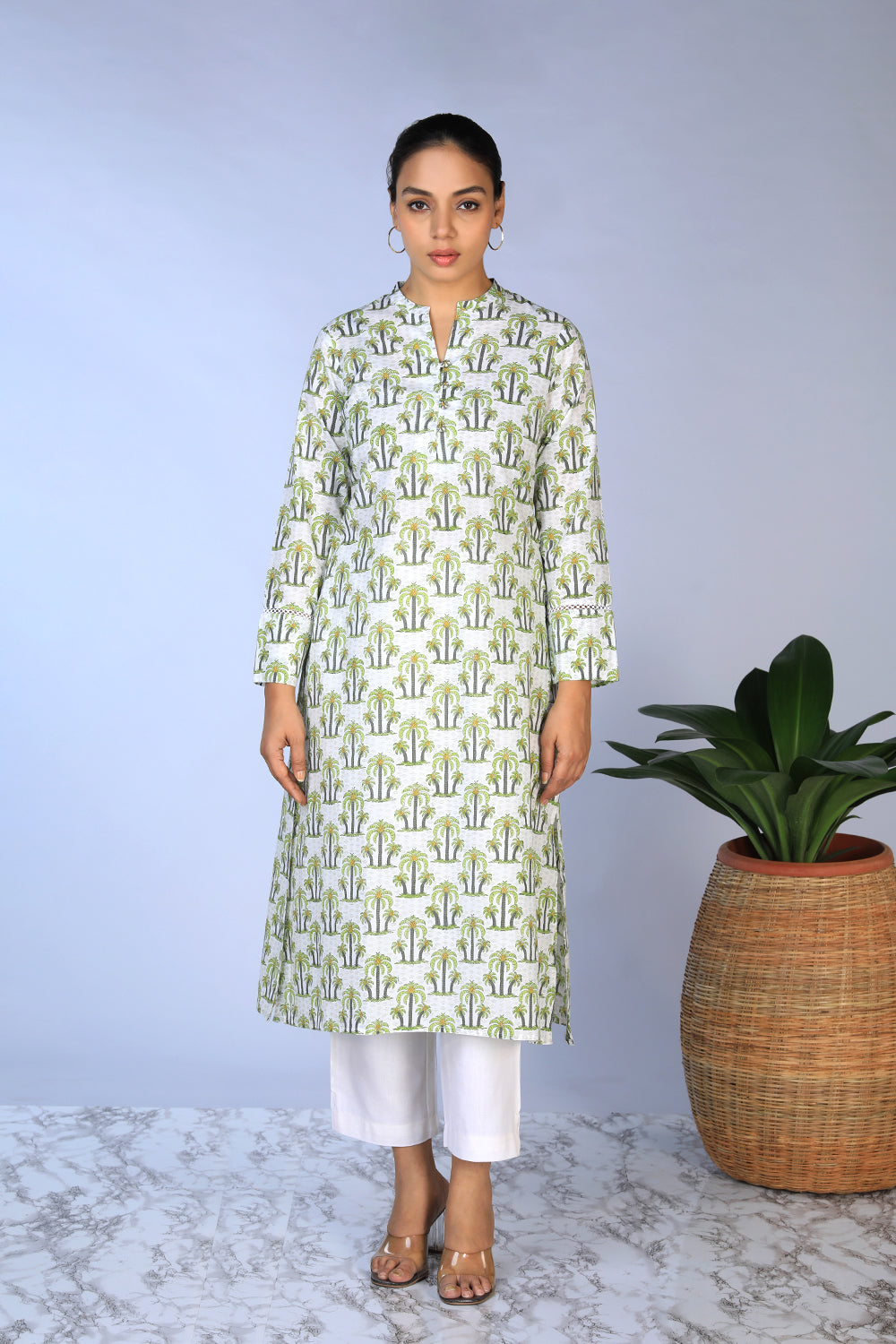 Collection of Handblock printed  Kurti & dupatta set in a gallery layout