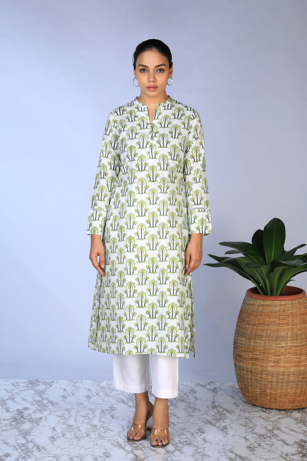 Image of Handblock printed  Kurti & dupatta set