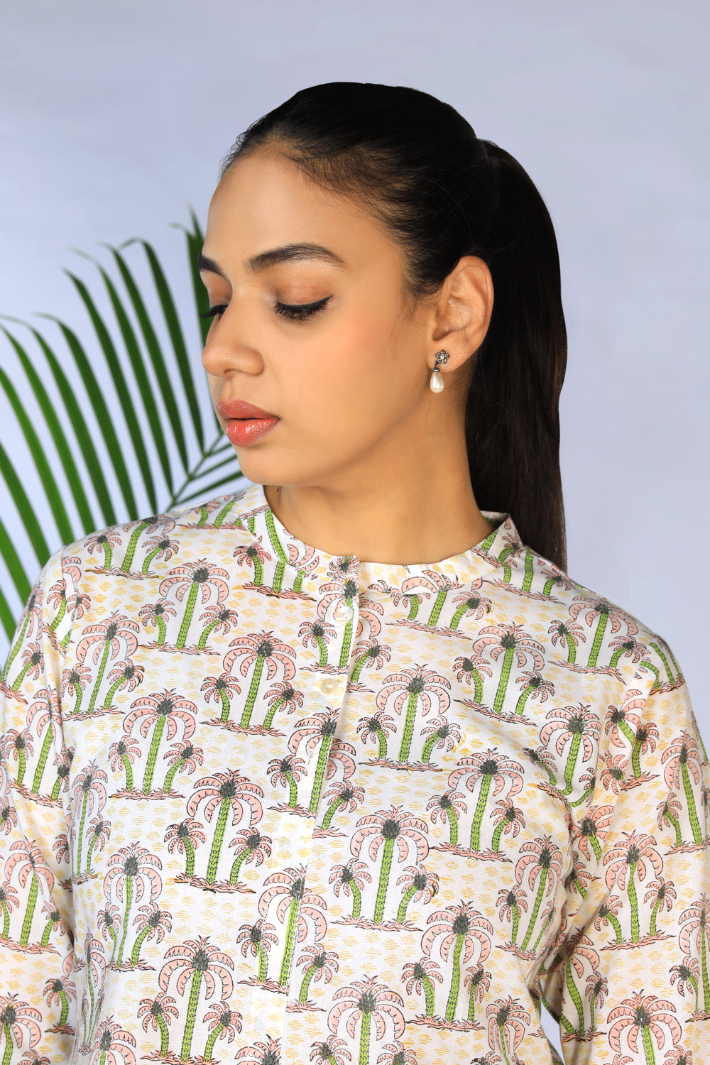 Image of Handblock printed cotton co-ord set