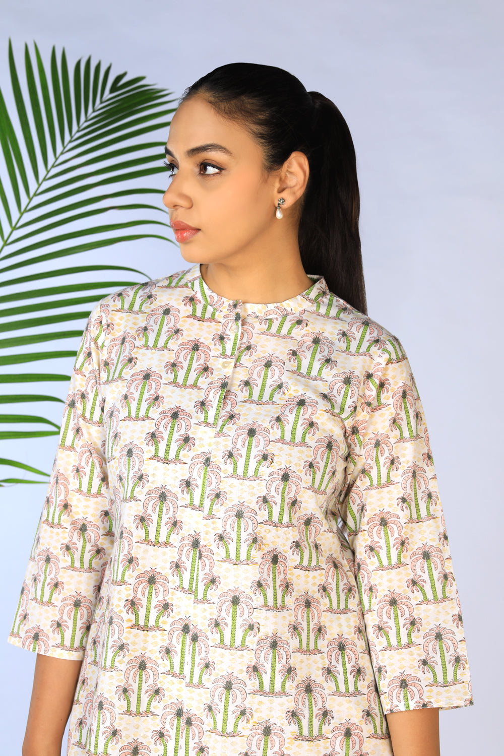 Image of Handblock printed cotton co-ord set
