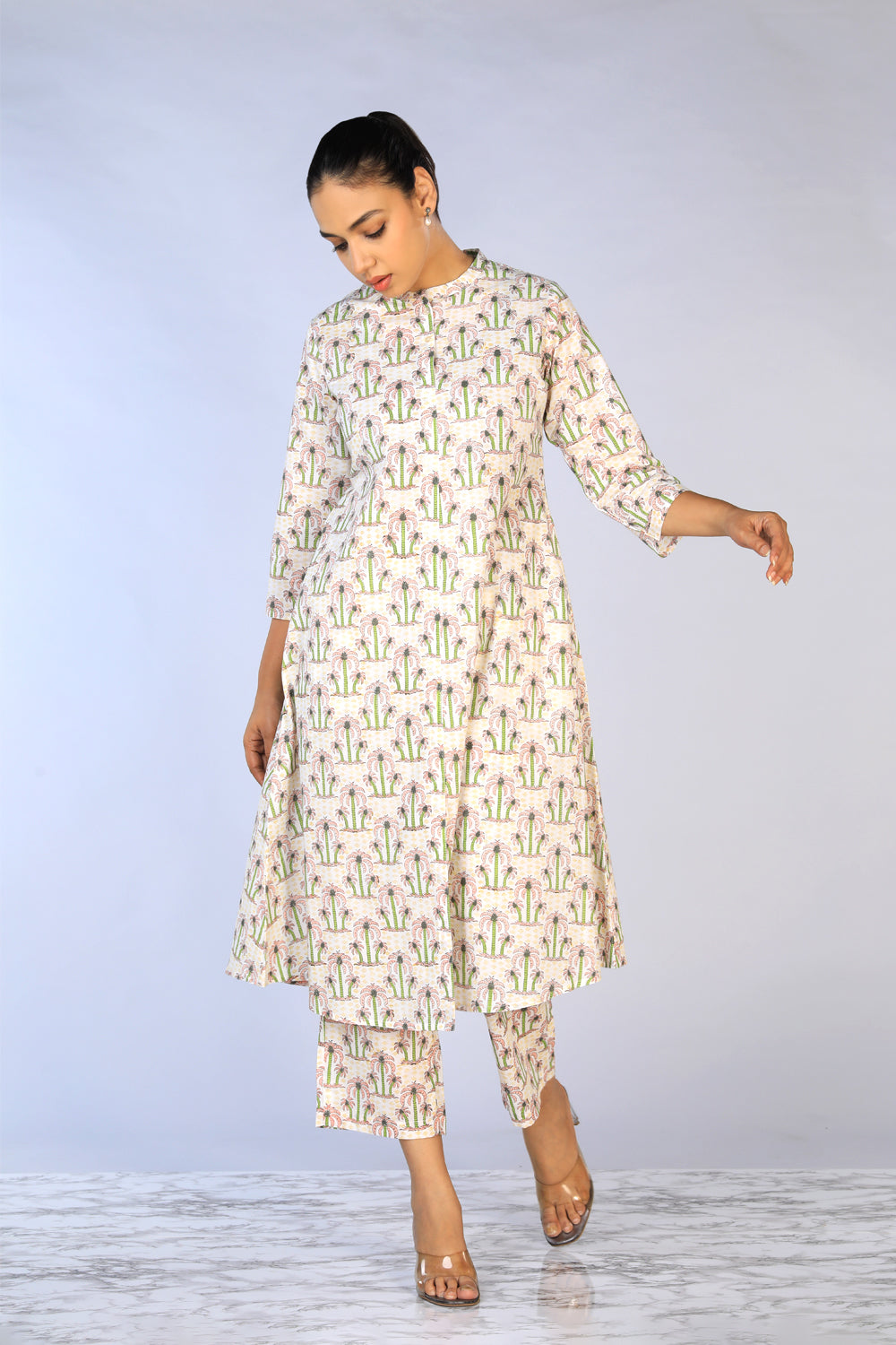 Image of Handblock printed cotton co-ord set
