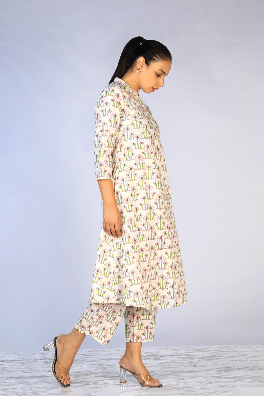 Image of Handblock printed cotton co-ord set
