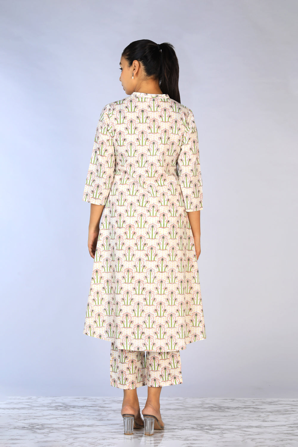 Image of Handblock printed cotton co-ord set