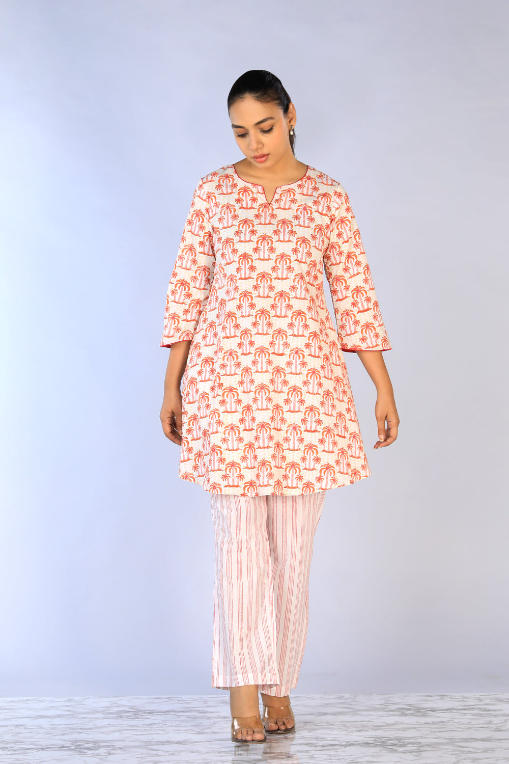 Image of Hand block printed cotton cord set