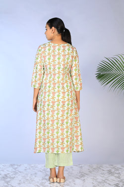 Image of Handblock printed Kurti and pants set