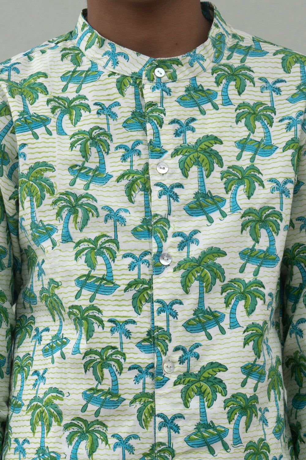 Image of Boys blockprinted Kurta Pyjama set