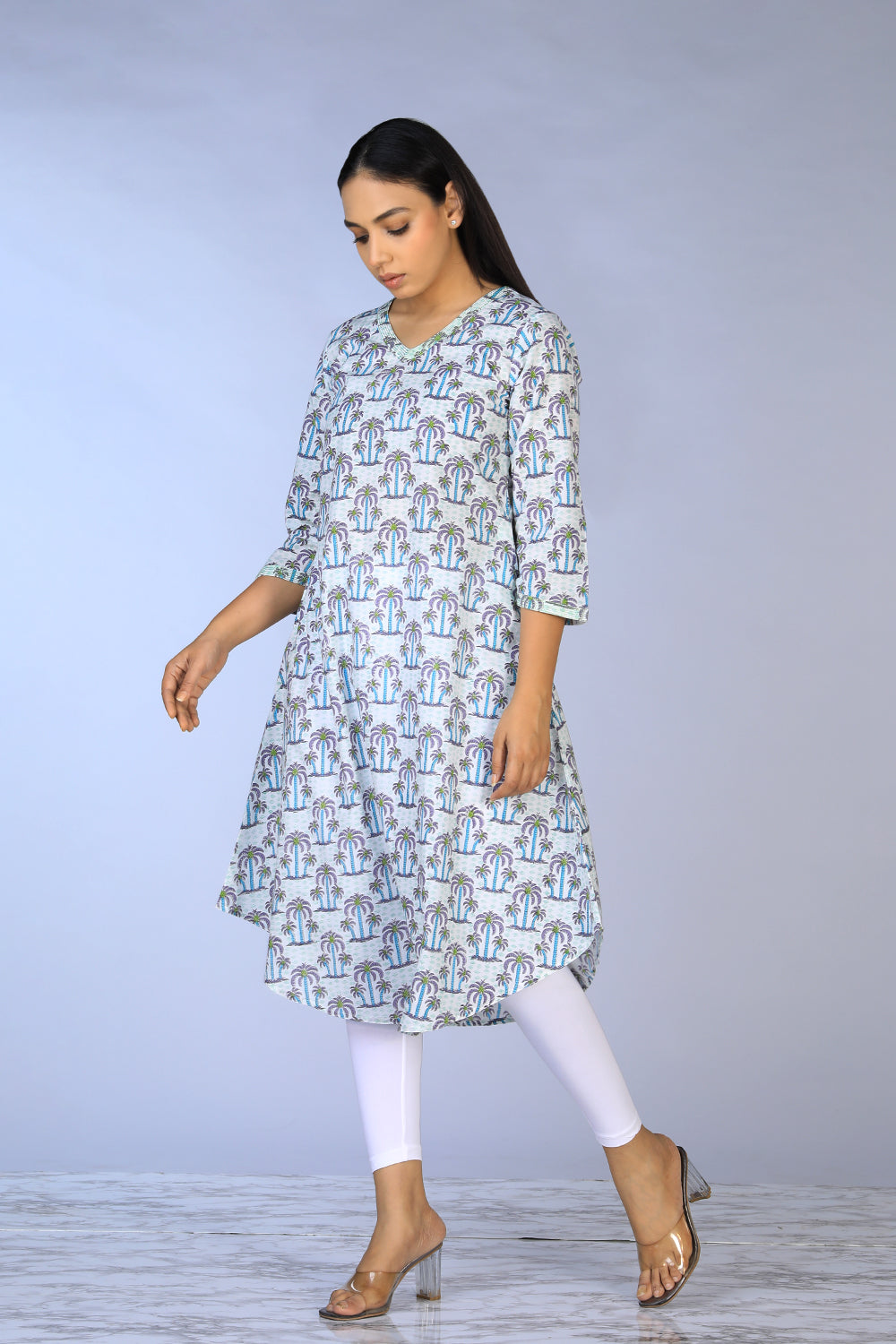 Image of Sanganeri Handblock printed Kurti