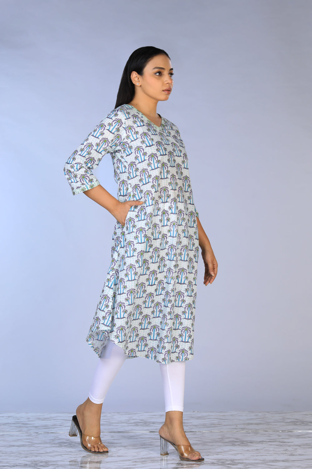 Image of Sanganeri Handblock printed Kurti