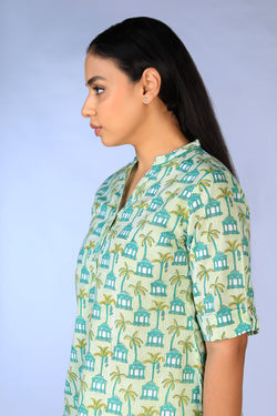 Image of Handblock Printed short Kurti