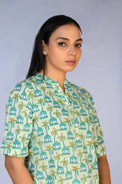 Image of Handblock Printed short Kurti