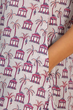 Image of Handblock printed A-line kurti