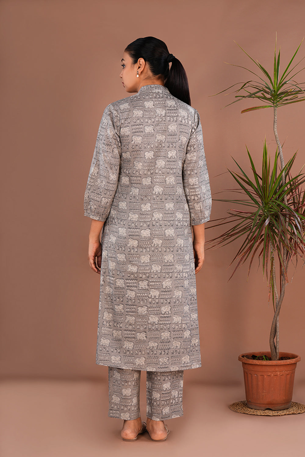 Image of Bagru Block Printed coordinated Kurta Set