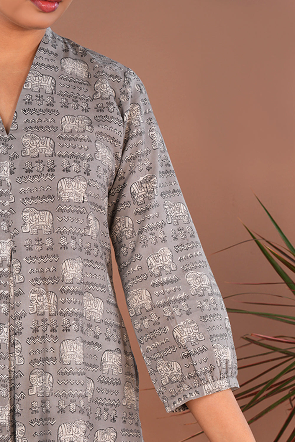 Image of Bagru Block Printed coordinated Kurta Set