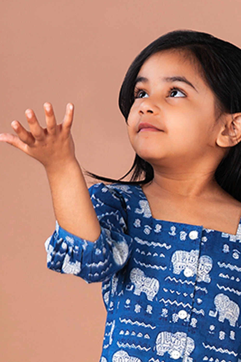 Image of Daboo elephant print girls cotton Frock