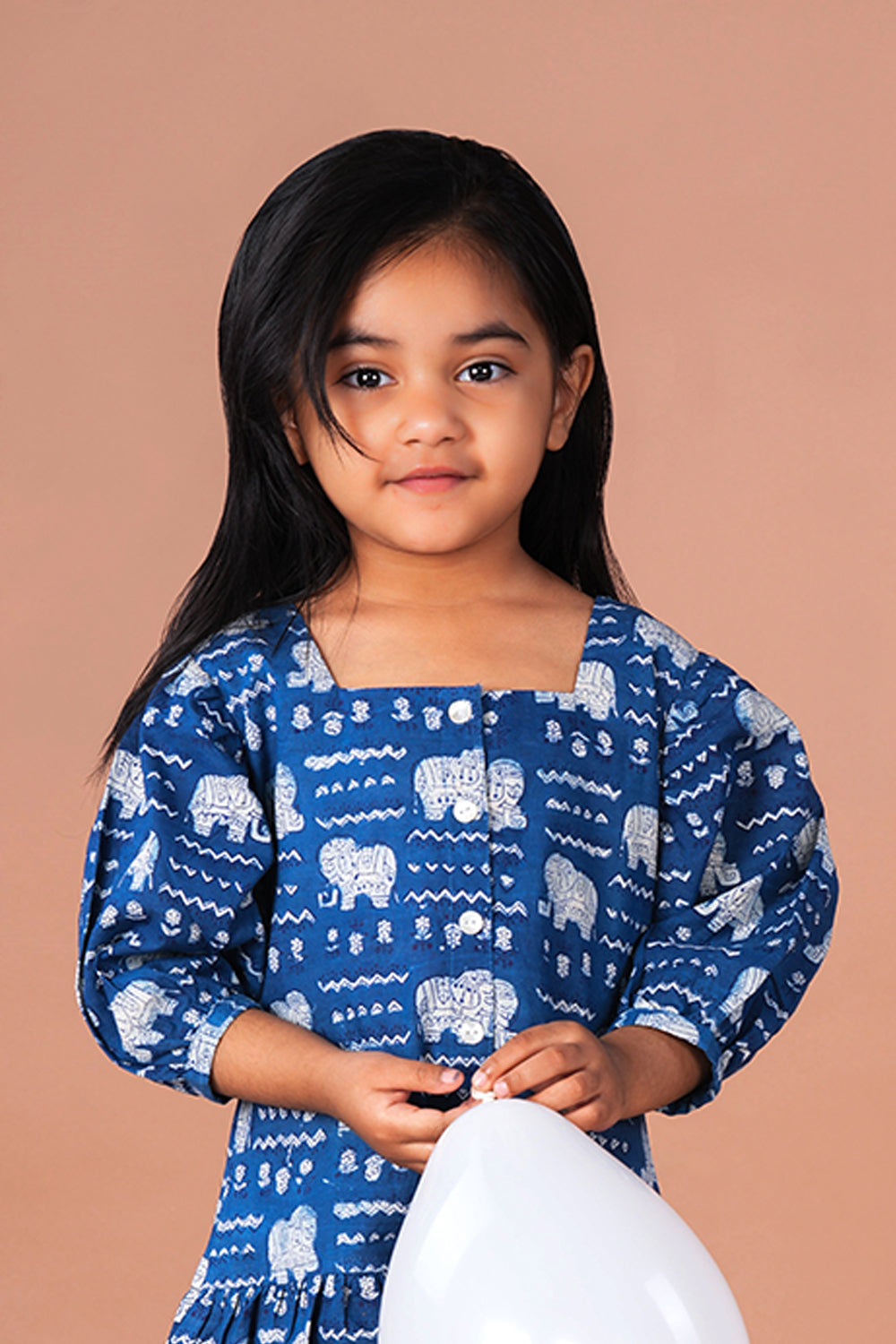 Image of Daboo elephant print girls cotton Frock