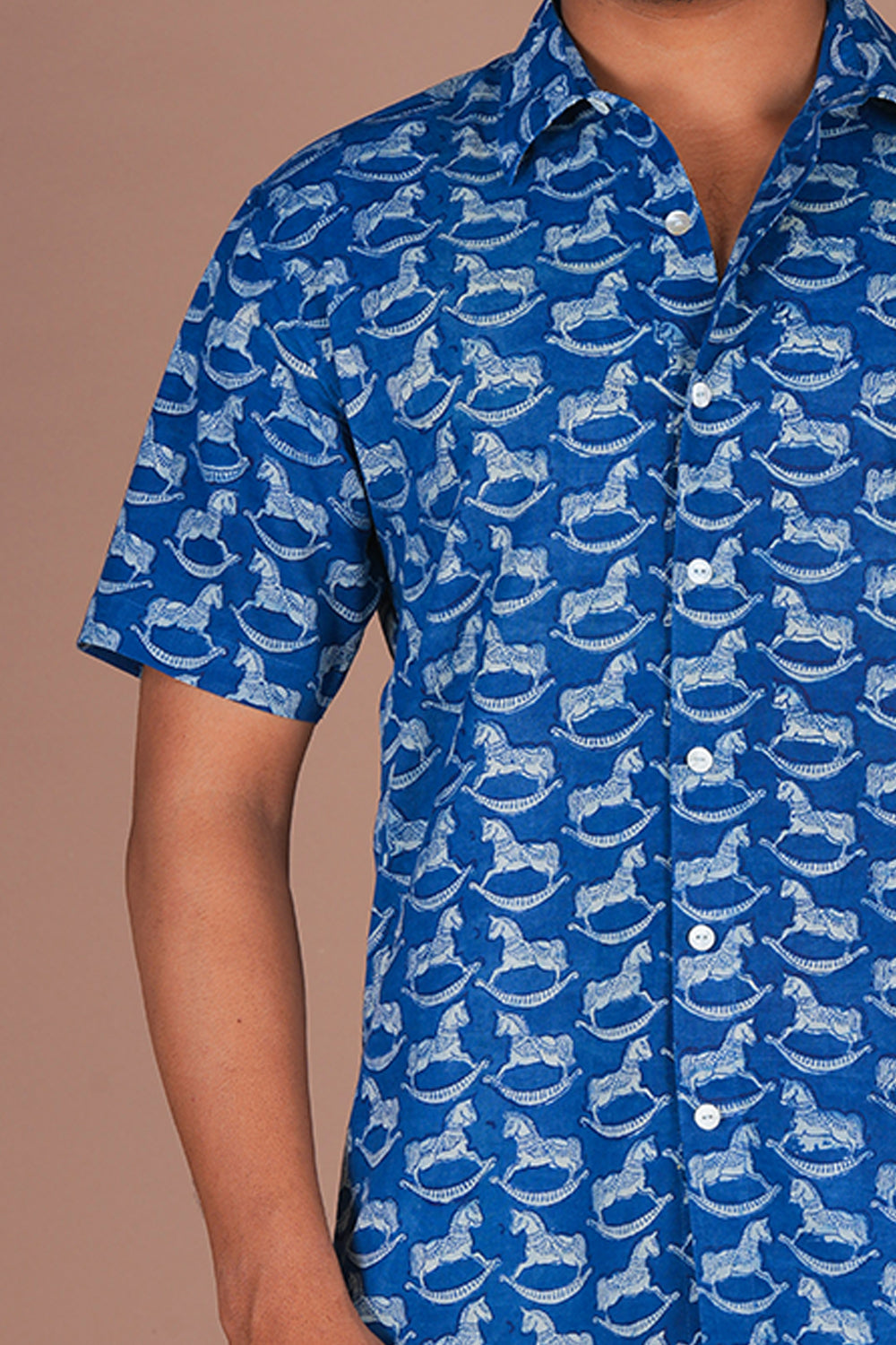 Image of Indigo Blue Bagru Shirt