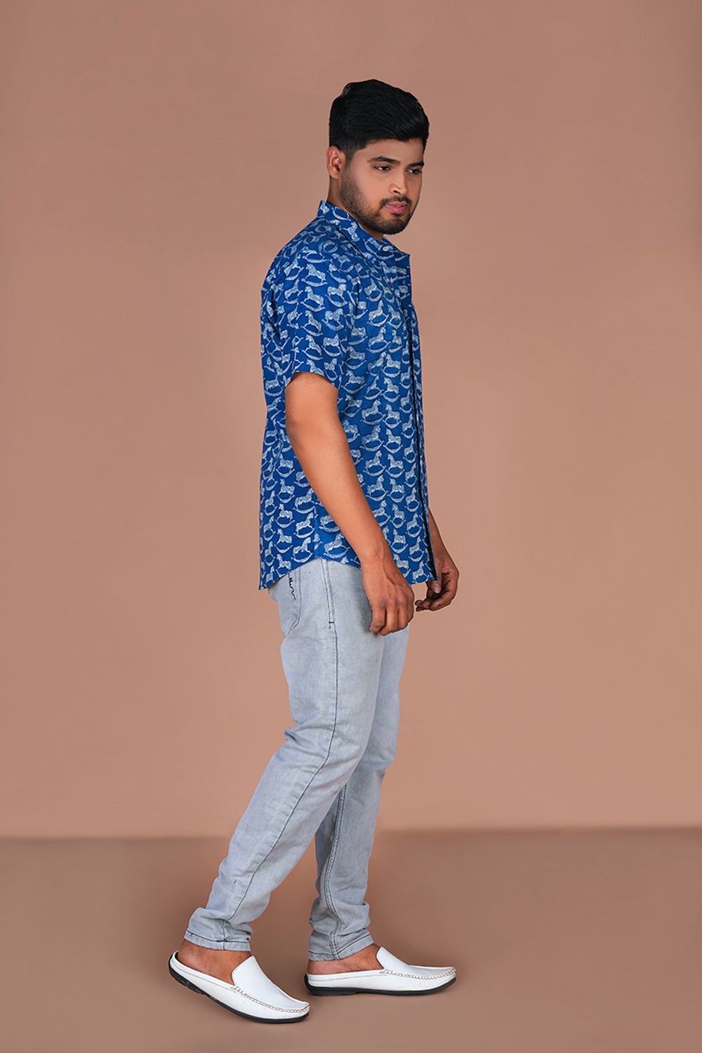 Image of Indigo Blue Bagru Shirt