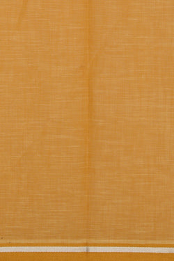 Image of Peach block printed south cotton saree