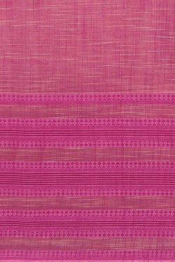 Image of Pink floral block printed south cotton saree