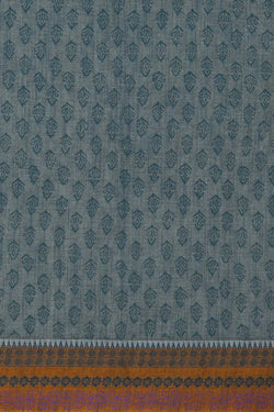 Image of Sandalwood Yellow block printed south cotton saree