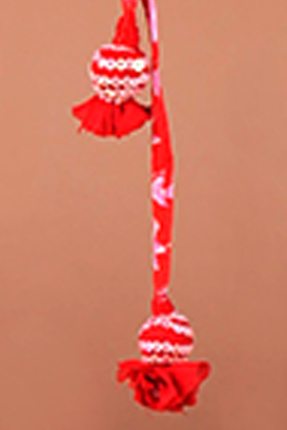 Image of Tomato red block printed ethnic Ghagra set