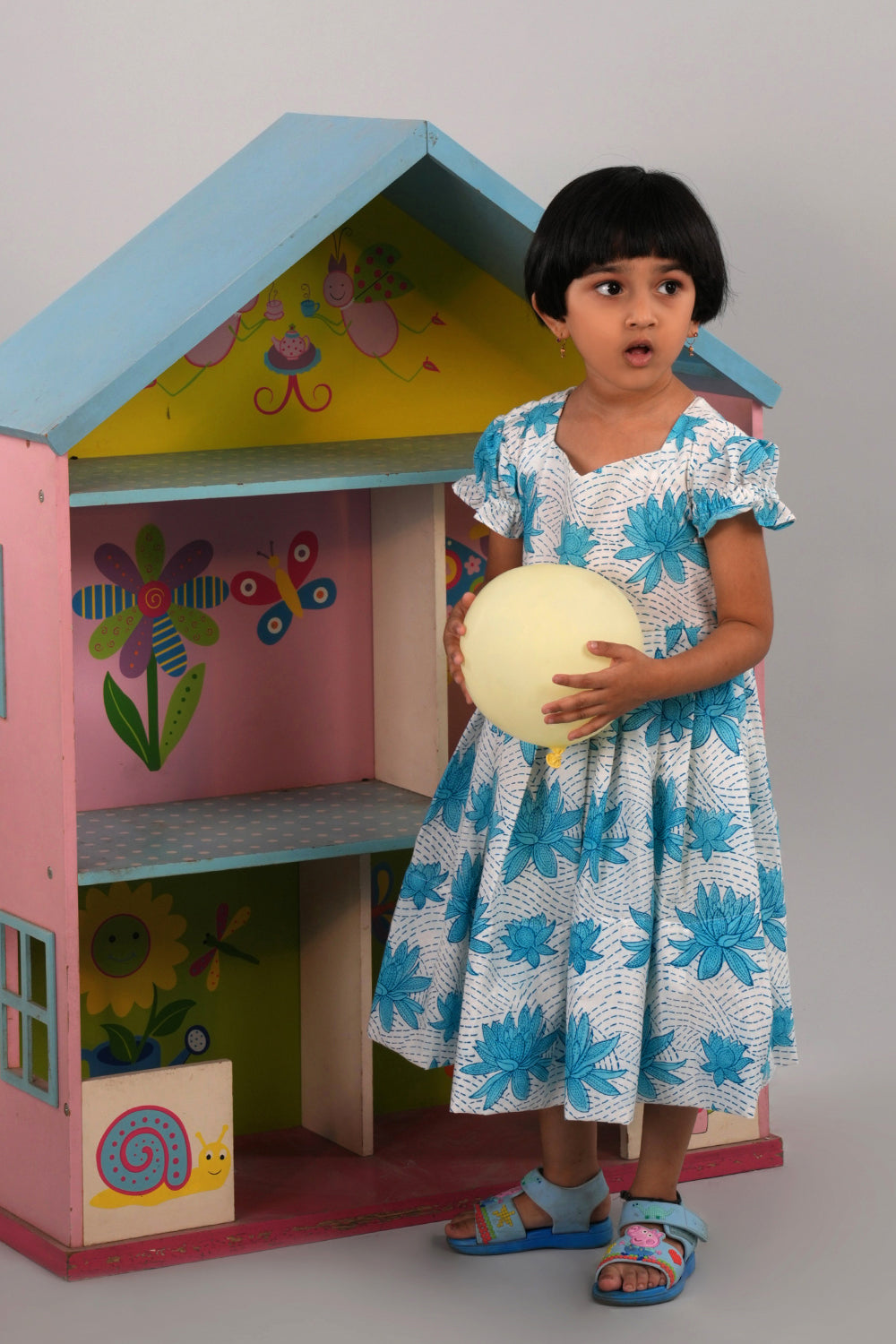 Image of Girls blockprinted frock