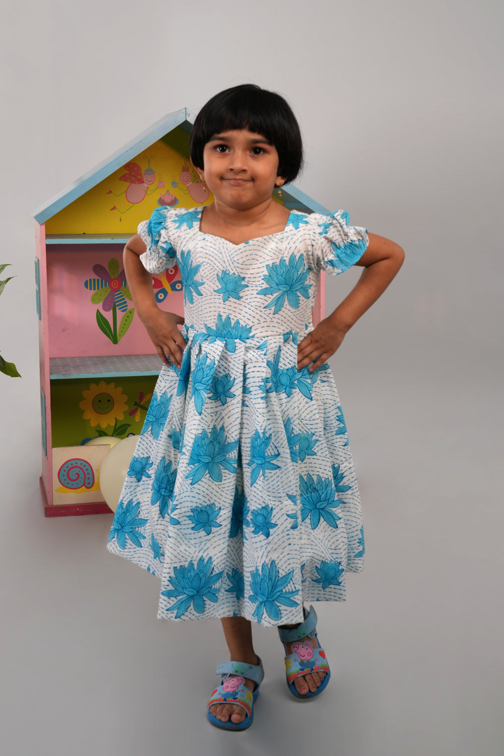 Image of Girls blockprinted frock