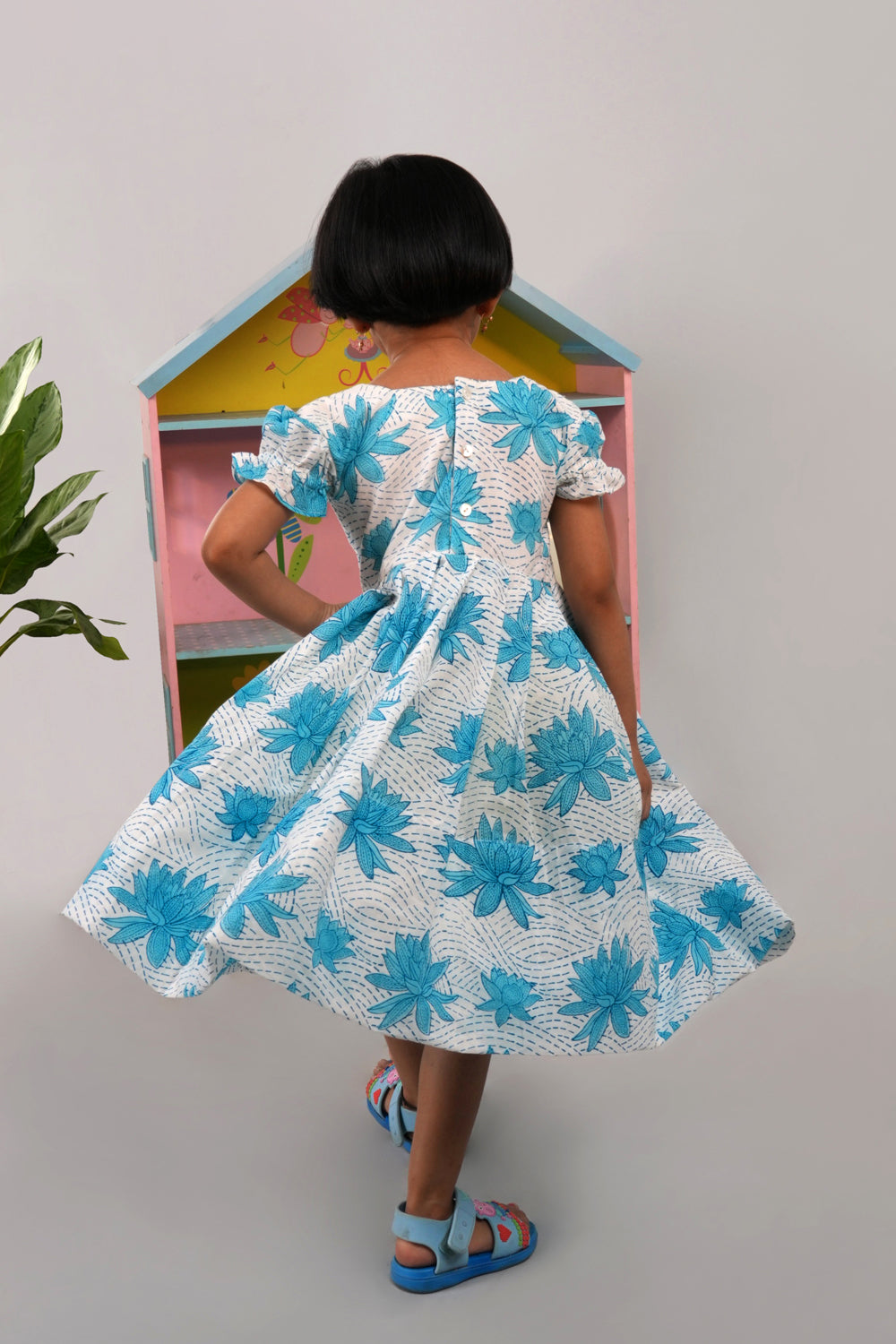 Image of Girls blockprinted frock