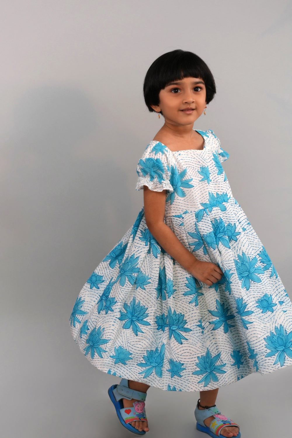 Image of Girls blockprinted frock