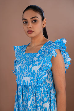 Image of Giraffe block printed dress