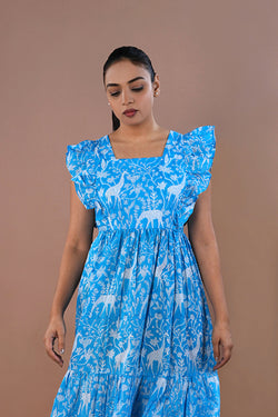 Image of Giraffe block printed dress