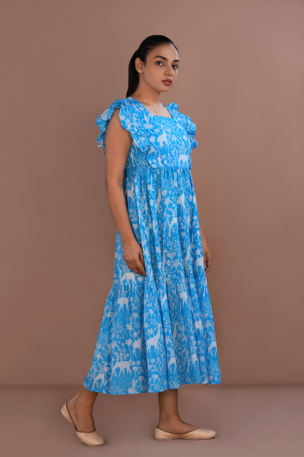 Image of Giraffe block printed dress