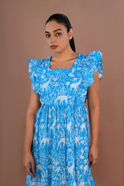 Image of Giraffe block printed dress