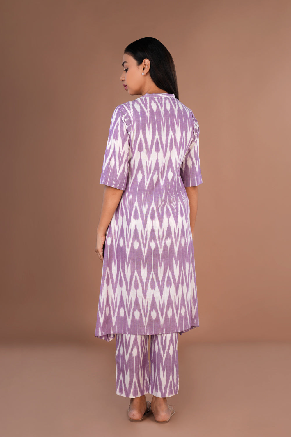 Image of Purple Pochampally Ikat Coord set