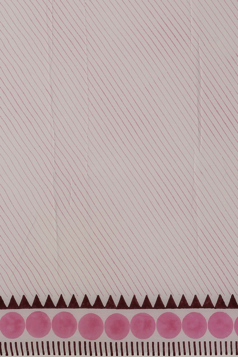 Image of Baby Pink Sanganeri Hand Block Printed cotton Saree