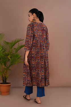 Image of Kalamkari handblock printed long kurta