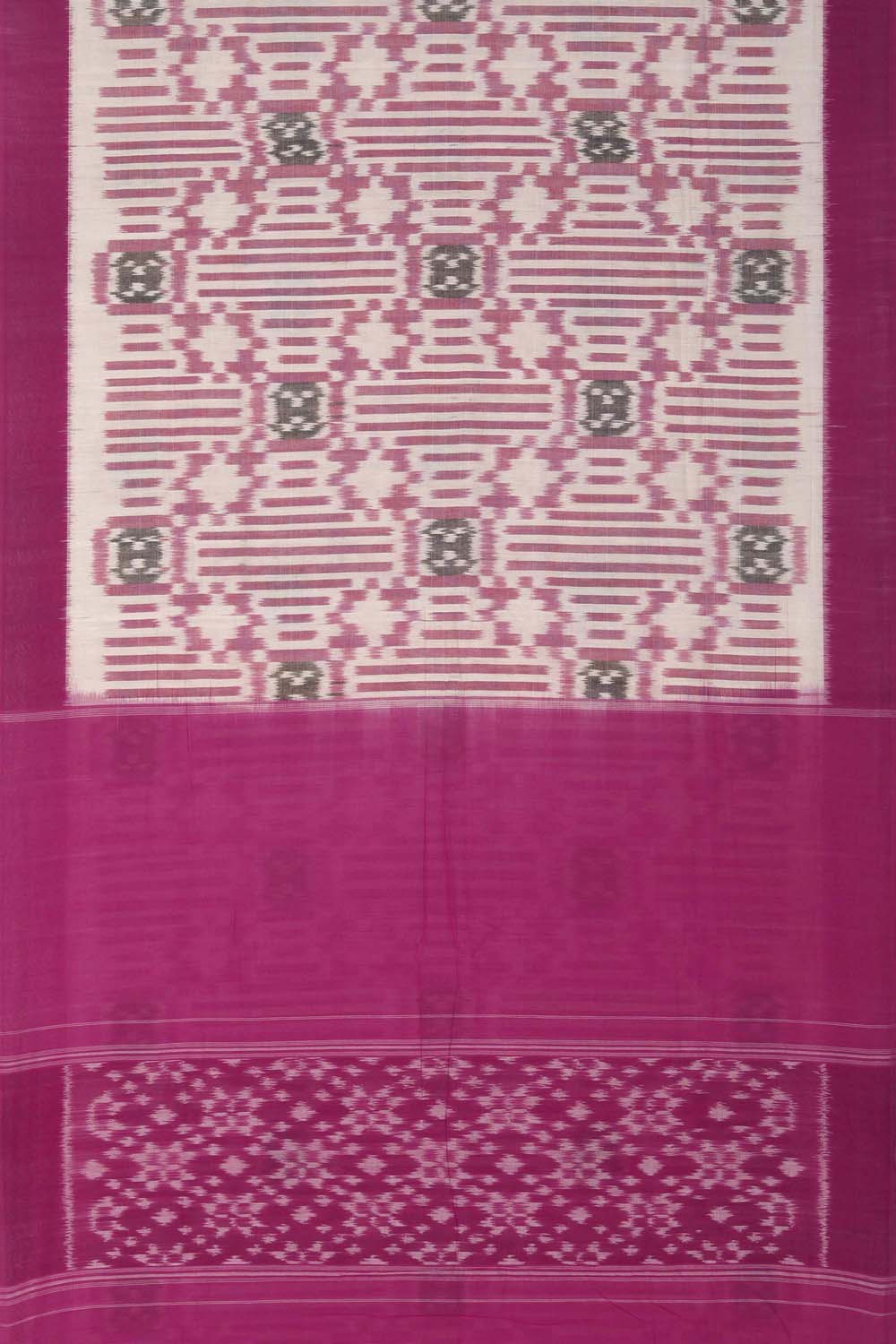 Image of Lotus pink Pochampally Cotton Ikat Saree