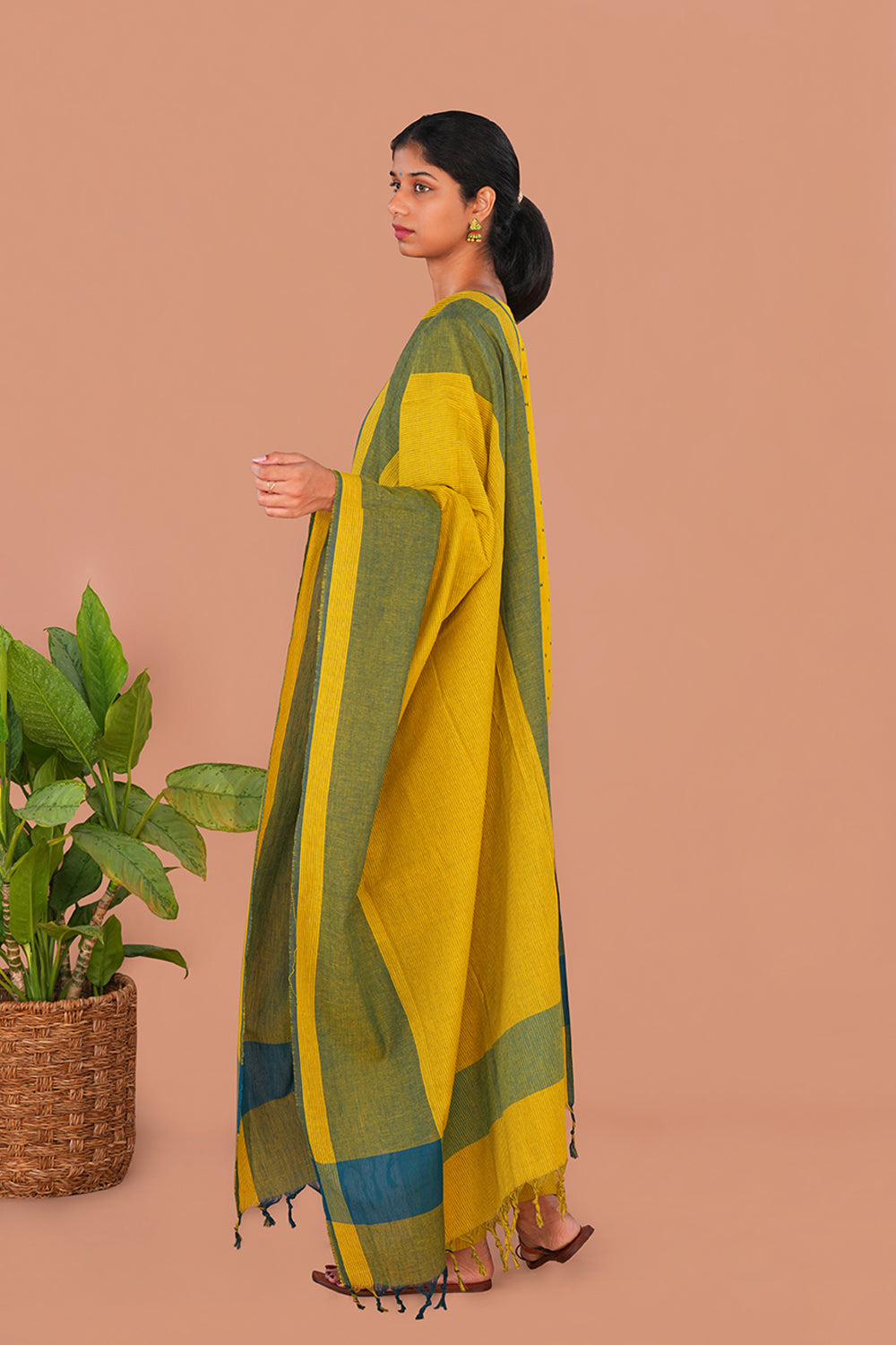 Image of Turmeric Yellow cotton Kurta Set
