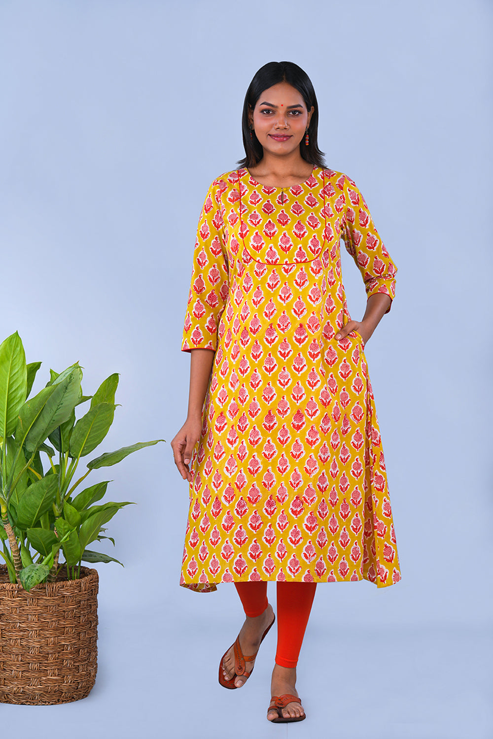 Image of Block printed cotton Kurti