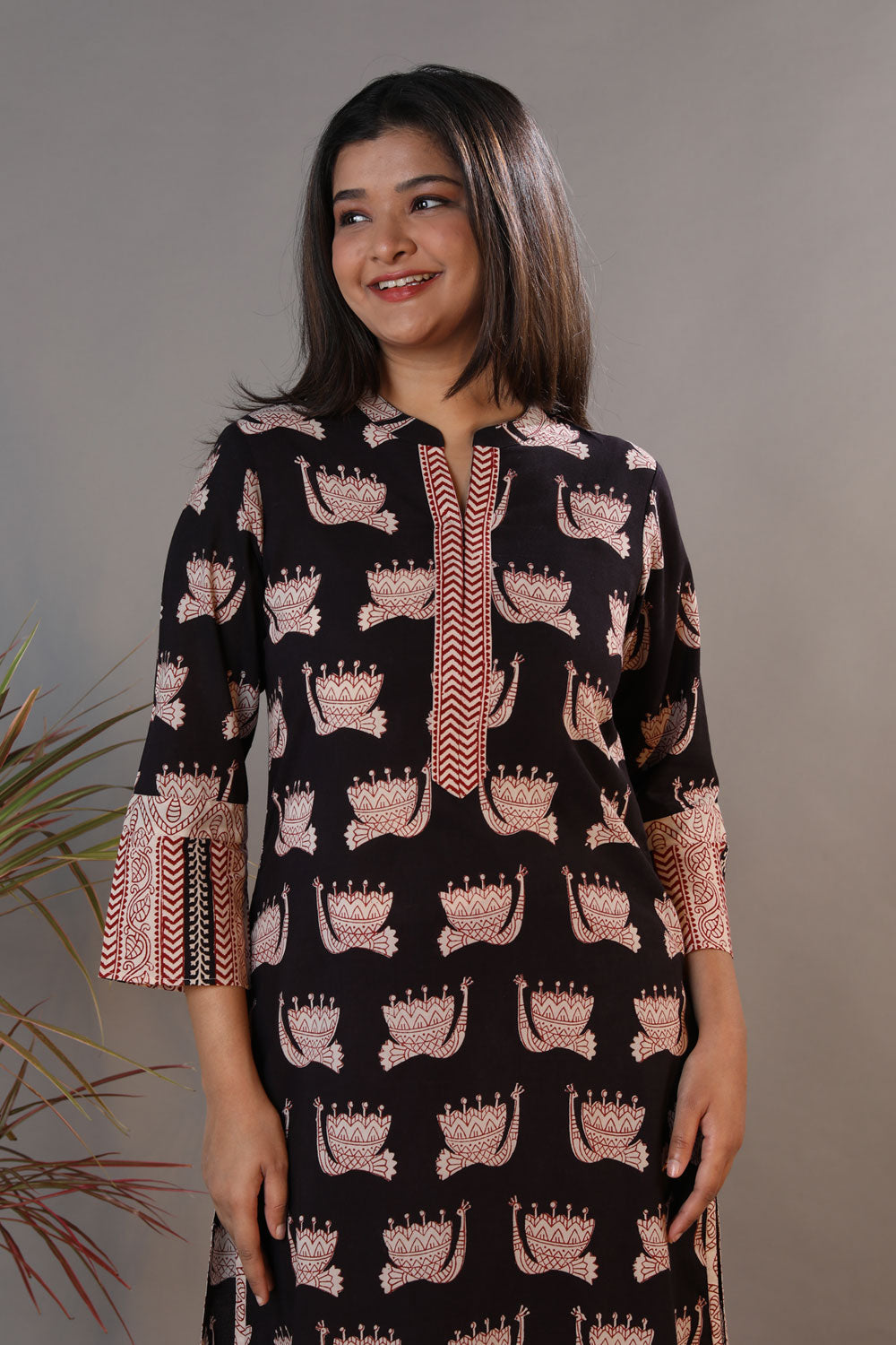 Collection of Bagh Handblockprinted Kurti in a gallery layout