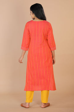 Collection of Mirror Embroidered Long Kurti in a gallery layout