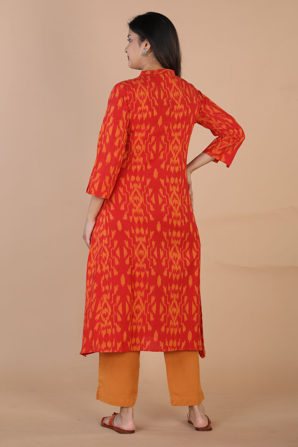 Collection of Ikat panelled kurti in a gallery layout