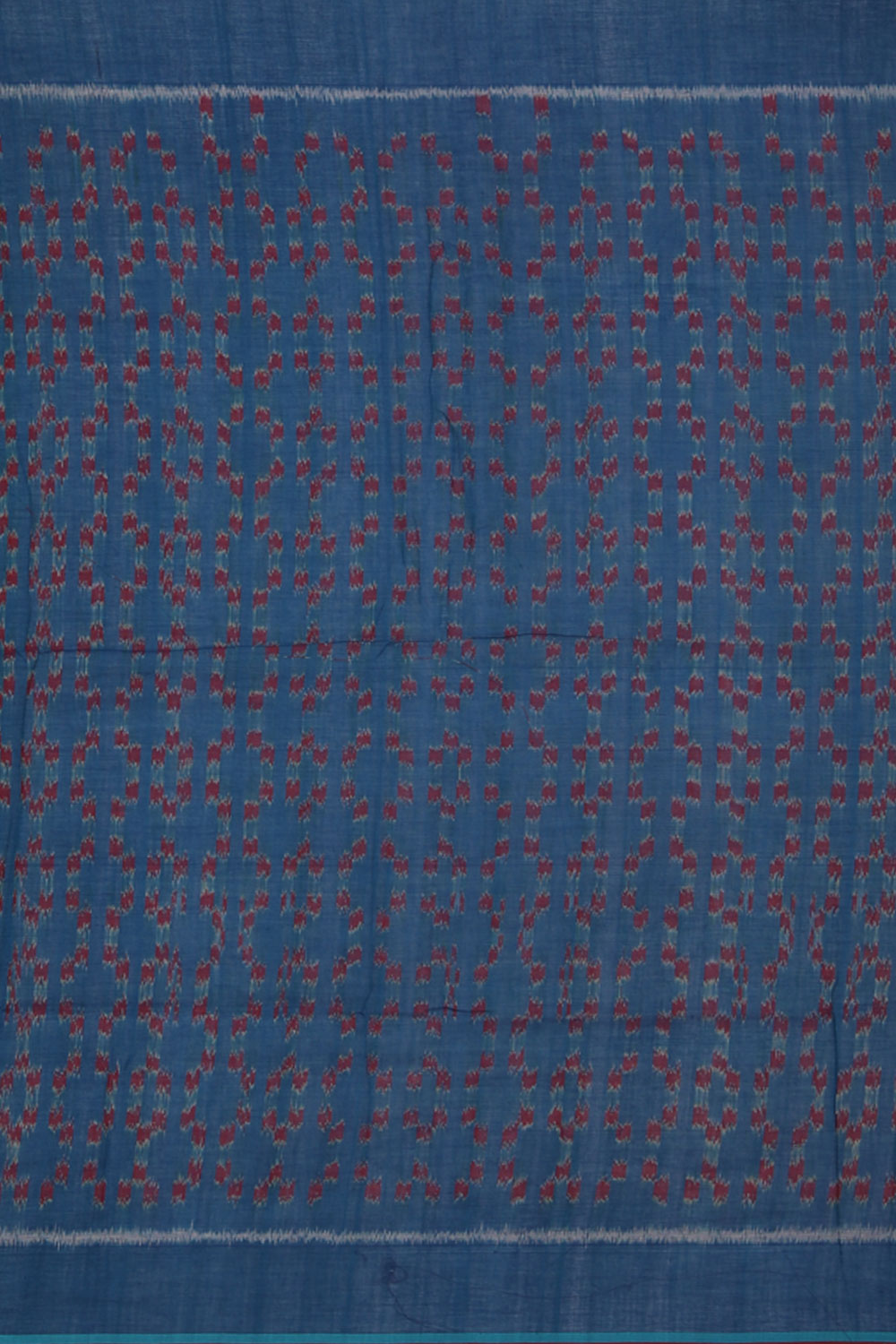 Collection of Slate blue brick pattern Pochampally cotton ikat Saree in a gallery layout