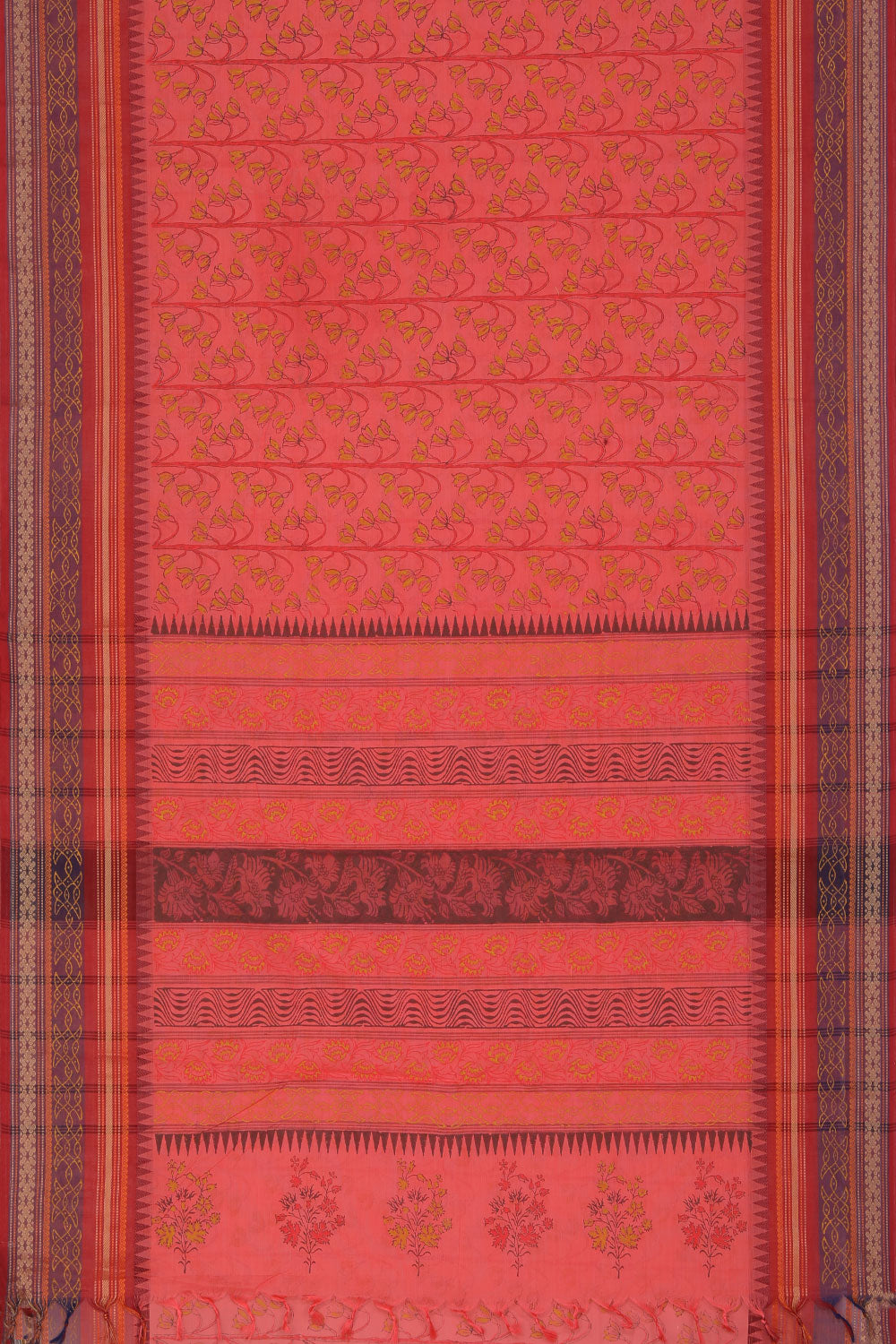 Hand Block Printed Cotton Saree