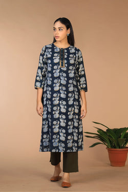 Collection of Cotton Bagru Block Printed Kurti in a gallery layout