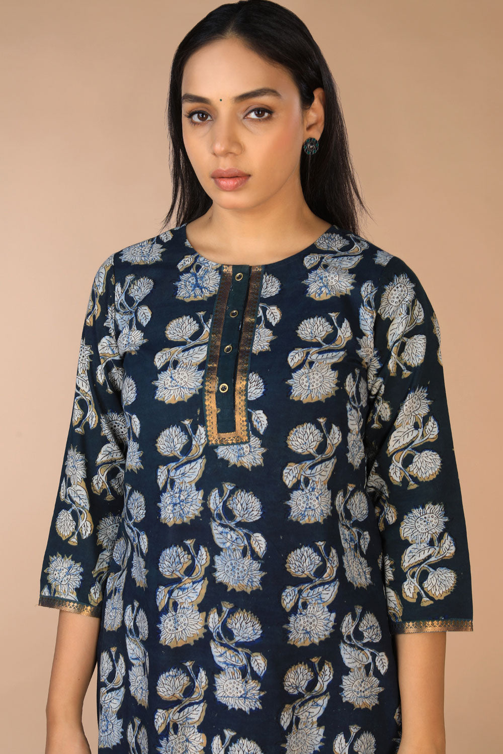 Collection of Cotton Bagru Block Printed Kurti in a gallery layout