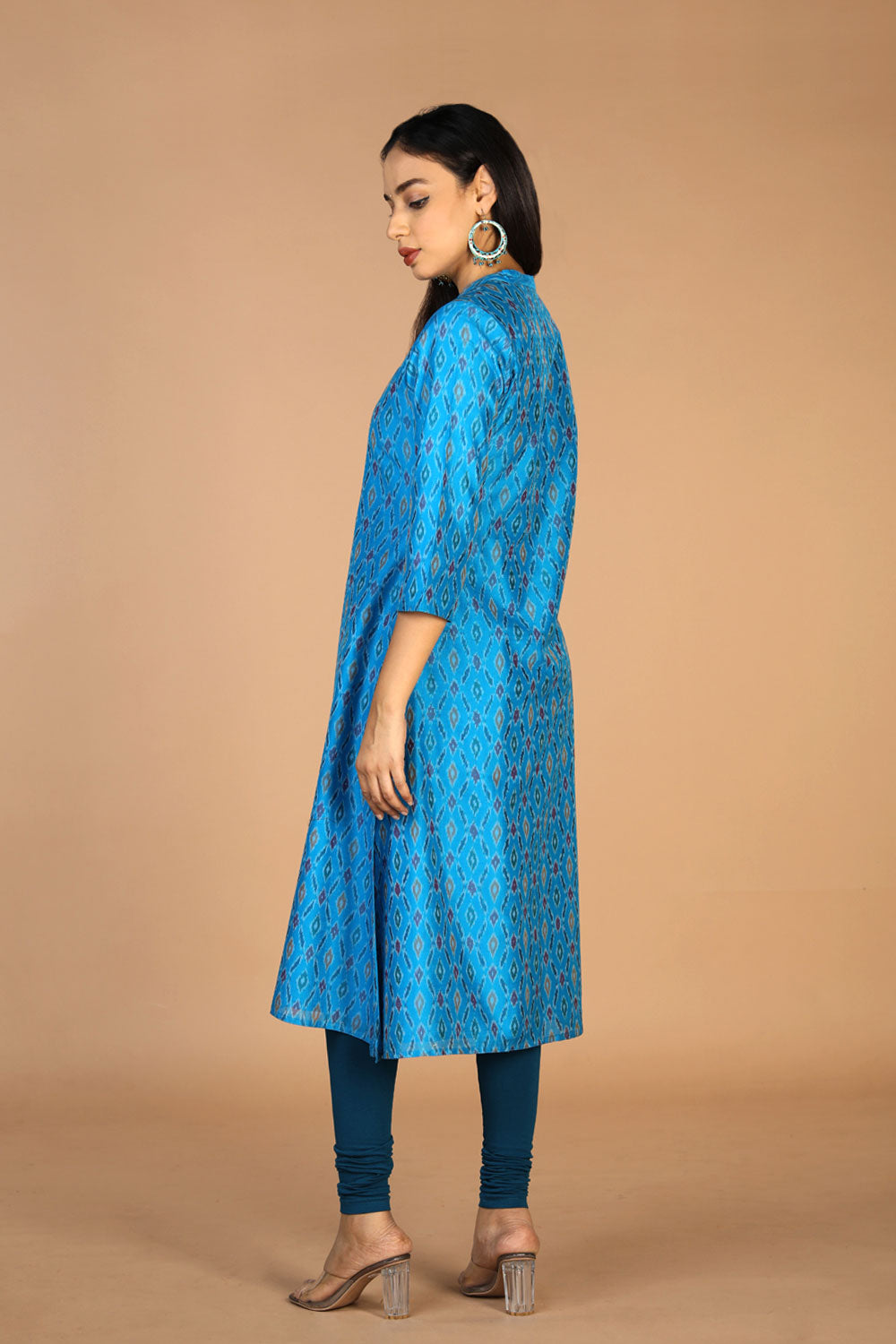 Collection of Hanwoven Pochampally Silk Ikat kurti in a gallery layout