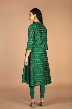 Collection of Hanwoven Pochampally Silk Ikat kurti in a gallery layout