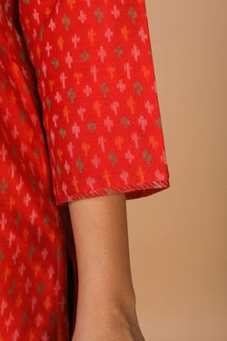 Collection of Silk Ikat Kurti in a gallery layout